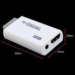 Avis Universal White Plastic Wii à HDMI 1080p Adaptateur de convertisseur de mise à l'échelle avec sortie audio de 3,5 mm