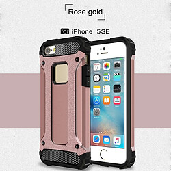 Wewoo Coque renforcée or rose pour iPhone SE & 5 & 5s Tough Armour TPU + PC Combinaison Cas