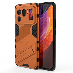 Coque en TPU Hybride anti-chute avec béquille orange pour votre Xiaomi Mi 11 Ultra