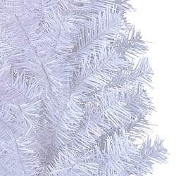 Avis vidaXL Arbre de Noël artificiel avec branches épaisses blanc 150cm PVC