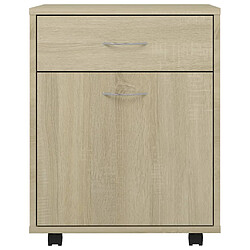 Avis vidaXL Armoire à roulettes Chêne sonoma 45x38x54 cm Bois d’ingénierie