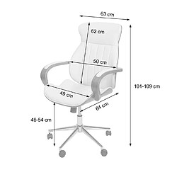 Acheter Mendler Chaise de bureau HWC-H39, pivotante, fauteuil, bois courbé, aspect noyer, similicuir ~ beige-crème