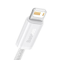 Baseus Câble de Charge et de Transfert USB-A / Lightning 2m 2.4A en Nylon Tressé Blanc