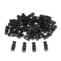 50pcs en plastique monotrou cordon serrures de cordon pour les accessoires de sac de lacet