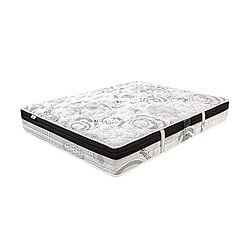 LUXURY LITERIE Matelas Sleeplux, 26cm, latex, ergonomique, face été/hiver, haute densité + Oreiller + couette, 140x190cm