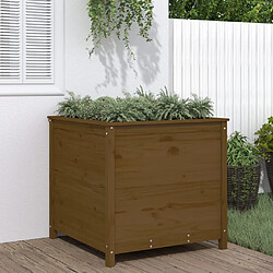 vidaXL Jardinière marron miel 82,5x82,5x78 cm bois massif de pin