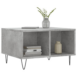 Avis Maison Chic Table basse,Table Console Table d'appoint, Table pour salon Gris béton 60x50x36,5 cm Bois d'ingénierie -MN75259