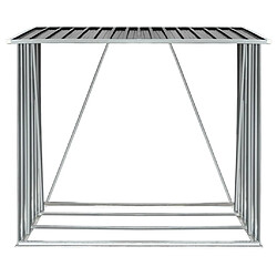 Acheter vidaXL Abri de stockage à bois Acier galvanisé 163x83x154cm Anthracite