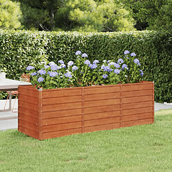 Maison Chic Jardinière,Lit surélevé de jardin - Bac à fleurs - pot de fleur rouillé 240x80x77 cm acier corten -GKD30618