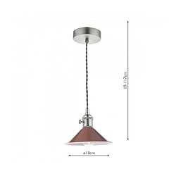 Avis Luminaire Center Suspension Hadano Chrome antique 1 ampoule 117cm