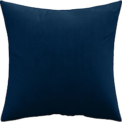 ICONIK INTERIOR Coussin carré en velours (45x45 CM) coussin + rembourrage - Mesmal Bleu foncé