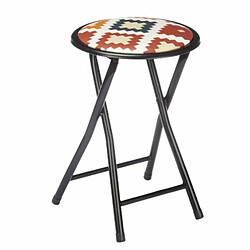 Acheter Gift Decor Tabouret Pliant Boho Chic Noir PVC Métal 30 x 30 x 45 cm (10 Unités)