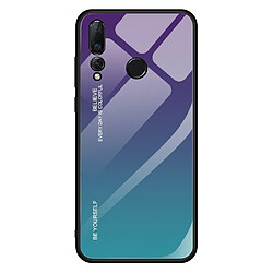 Wewoo Coque Pour Huawei Nova 4 Gradient Color Glass Case Violet