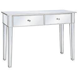 Maison Chic Table console | Meuble d'entrée | Table d'appoint miroir MDF et verre 106,5 x 38 x 76,5 cm -GKD49659