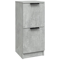 Maison Chic Buffet,Meuble de Rangement,commode pour salon,Cuisine Gris béton 30x30x70 cm Bois d'ingénierie -MN20736