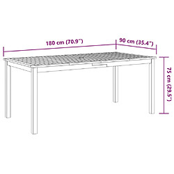 vidaXL Ensemble à manger de jardin 7 pcs Bois d'acacia solide pas cher