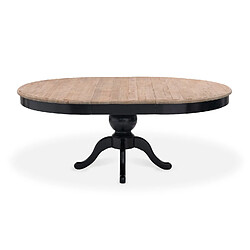 Avis Table ronde extensible en bois SIDONIE Noir