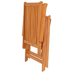 Avis Maison Chic Lot de 4 Chaises de jardin,Fauteuil d'extérieur avec coussins bordeaux Bois de teck -MN15050