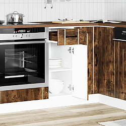 vidaXL Armoire de cuisine Lucca chêne fumé bois ingénierie