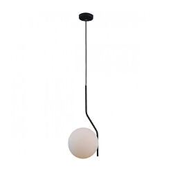 Luminaire Center Suspension moderne Carimi noir satiné en verre