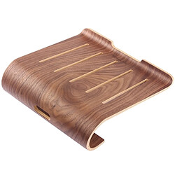 Wewoo Support Holder pour iPad, Tablette, Ordinateur Portable Caf Artistique Grain de Bois Noyer De Rayonnement De Chaleur De Bureau Berceau,