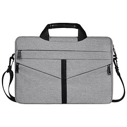 Wewoo Sacoche ordinateur 15,6 pouces respirant sac à bandoulière pour portable de poche zipper avec (gris clair)