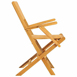 Maison Chic Lot de 2 Chaises de jardin,Fauteuil d'extérieur pliantes 55x61x90 cm bois massif teck -MN67814 pas cher