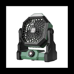 Ventilateur de Camping avec Lumière LED, ventilateur de Tente Extérieur à Piles Rechargeable Portable 7800mAh avec Veilleuse LED Vert