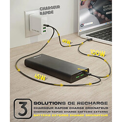 SANAG | Batterie Externe Pour Ordinateur Portable Et Téléphone. Powerbank 26'800 Mah Usb-C 100W. Compatible Avec La Plupart Des Ordinateurs Portables. Chargeur Rapide 65 Watts Inclus.