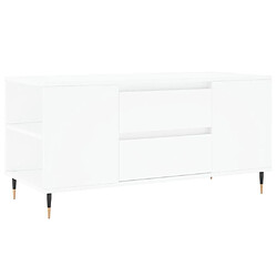 Maison Chic Tabls basse,Table Console pour salon blanc 102x44,5x50 cm bois d'ingénierie -MN85279