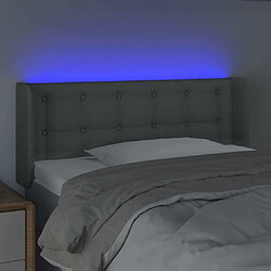 Acheter Maison Chic Tête de lit scandinave à LED,meuble de chambre Gris clair 83x16x78/88 cm Tissu -MN66558