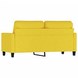 Acheter vidaXL Canapé à 2 places Jaune clair 140 cm Tissu