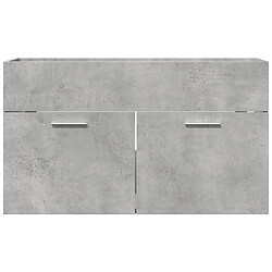 Avis vidaXL Armoire d'évier Gris béton 80x38,5x46 cm Aggloméré