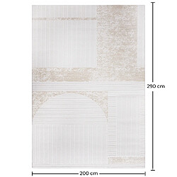 ICONIK INTERIOR Grand Tapis Design Contemporain et Moderne - Beige (290x200 cm) - Awa Beige pas cher