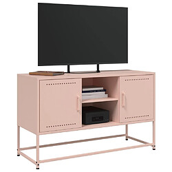 Avis vidaXL Buffet haut rose 36x39x123 cm acier