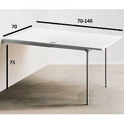 Inside 75 table console extensible PALLO design blanche