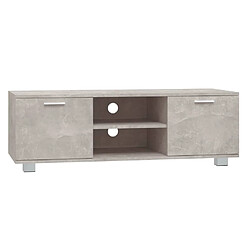 vidaXL Meuble TV Gris béton 120x40,5x35 cm Bois d'ingénierie