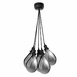 Paris Prix Lampe Suspension Déco 5 Têtes Sancho 45cm Gris