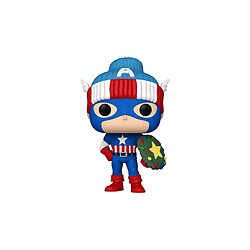 Funko Marvel - Figurine POP! Holiday Capt. America 9 cm