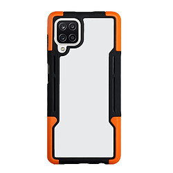 Coque en TPU + acrylique antidérapante, hybride antichute noir/orange pour votre Samsung Galaxy A22 4G (EU Version)