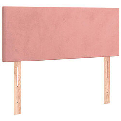 vidaXL Tête de lit Rose 100x5x78/88 cm Velours