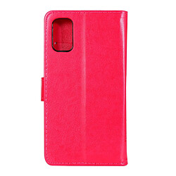 Etui en PU empreinte papillons flip avec support rouge pour votre Samsung Galaxy A41 (Global Version)