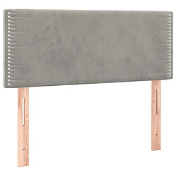 Maison Chic Tête de lit moderne pour chambre - Décoration de lit Gris clair 100x5x78/88 cm Velours -MN78452