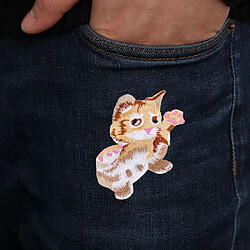 bricolage animal chat broderie coudre sur patch badge vêtements tissu applique