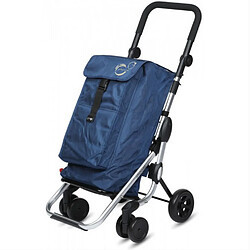 Poussette de marché 4 roues 40l bleu - 24910c217 - PLAYMARKET