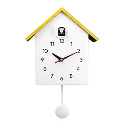 Horloge à Coucou Horloge Murale à Quartz De Table Pour Enfants Chambre à Coucher Décor D'école Jaune