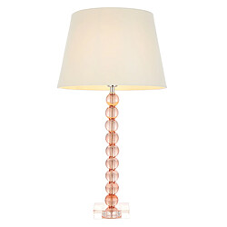 Endon Base et abat-jour Lampe de Table Blush Cristal Verre & Tissu Ivoire