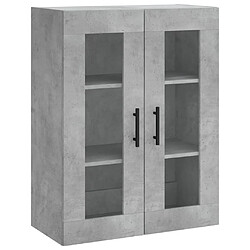 Acheter vidaXL Buffet haut Gris béton 69,5x34x180 cm Bois d'ingénierie