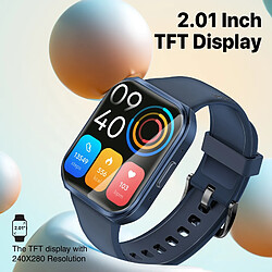 Acheter Promate Xwatch-TF2 Smartwatch gestion santé ActivLife écran TFT 5cm, BT 3.0 + BLE 5.2, appels sans fil, fitness, IP68 bleu