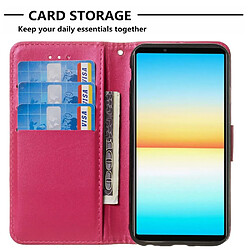 Htdmobiles Housse pour Sony Xperia 10 V - etui coque pochette portefeuille + film ecran - ROSE